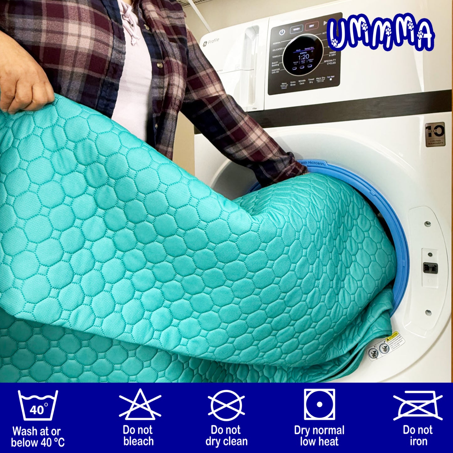 UMMMA Multipurpose Protection Pad – Teal, 82" × 102"